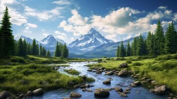 AI generated Nature Landscapes background photo