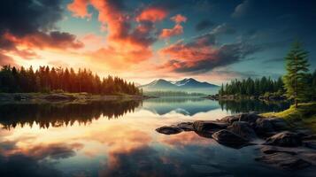 AI generated Nature Landscapes background photo