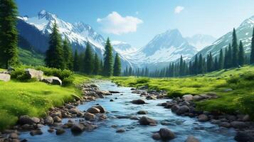 AI generated Nature Landscapes background photo