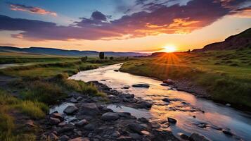 AI generated Nature Landscapes background photo