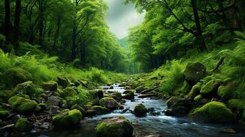 AI generated Nature Landscapes background photo