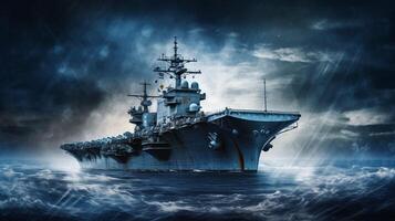 AI generated Navy background photo