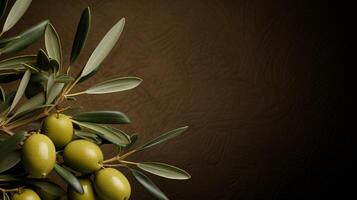 AI generated Olive background photo