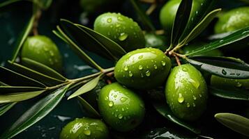 AI generated Olive background photo