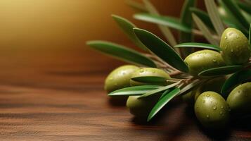 AI generated Olive hard background photo