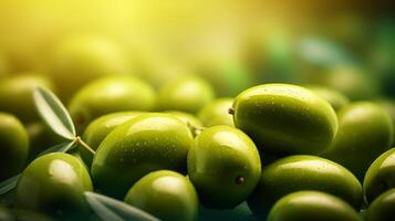 AI generated Olive soft background photo