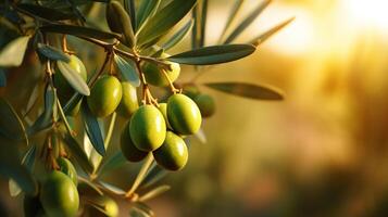 AI generated Olive soft background photo