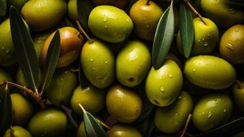 AI generated Olive hard background photo