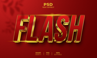 Flash 3D editable text effect psd