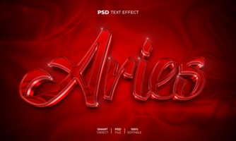 Aries 3D editable text effect psd