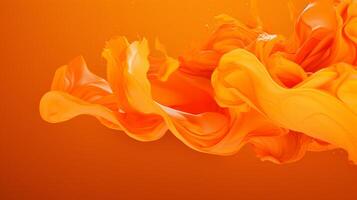 AI generated Orange color splash background photo