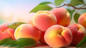 AI generated Peach high quality background photo