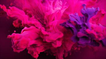 AI generated Magenta color splash background photo