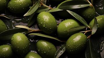 AI generated Olive background photo