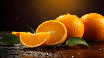 AI generated Orange hard background photo