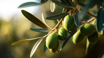 AI generated Olive soft background photo