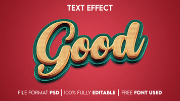 Good 3d editable text effect psd