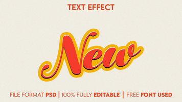 New 3d editable text effect psd
