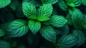 AI generated Mint high quality background photo