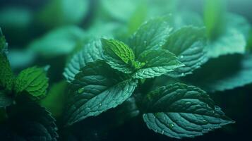 AI generated Mint soft background photo