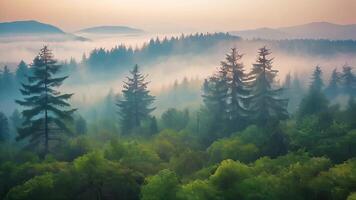 ai généré une forêt avec des arbres et herbe video