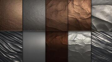 AI generated Metal Textures high quality background photo