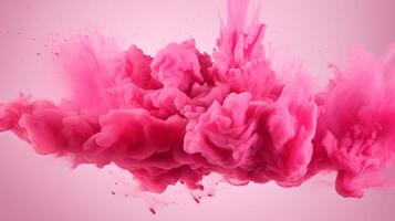 AI generated Pink color splash background photo