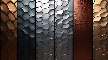 AI generated Metal Textures high quality background photo