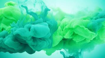 AI generated Mint color splash background photo