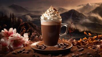 AI generated Mocha background photo