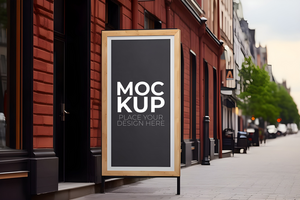 AI generated Blank Billboard Mockup in the City - Ai Generated psd