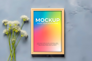 AI generated Blank Frame Mockup - Ai Generated psd