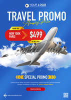 Travel promo flyer amazing price psd