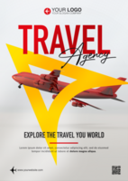 Travel agency flyer template psd