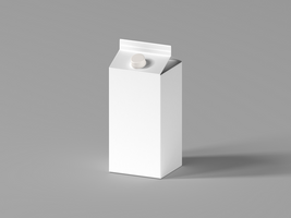 Milk Carton Box Packaging Mockup psd