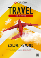 Travel flyer template psd