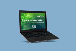 Notebook digital device mockup design psd
