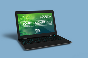 Notebook digital device mockup design psd