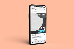 instagram inviare modello su smartphone finto UPS premio psd