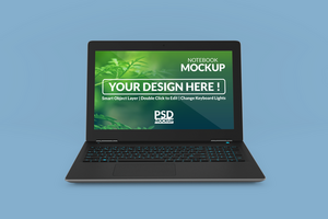 Notebook digital device mockup design psd