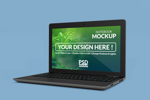 Notebook digital device mockup design psd