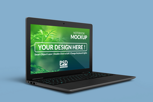 Notebook digital device mockup design psd