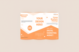 trifold brochure mockup psd