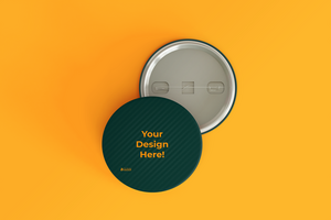 Pin badge mockup psd