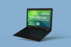 Notebook digital device mockup design psd