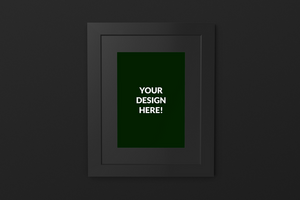 Elegant picture frames, mockups hanging on the wall psd