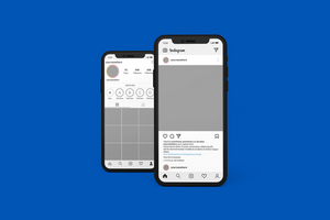 smartphone mockup per Schermo instagram inviare modello psd