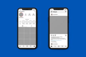 Smartphone Modelle zu Anzeige instagram Post Vorlage psd