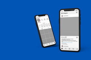 Smartphone Modelle zu Anzeige instagram Post Vorlage psd