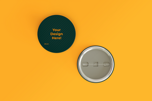 Pin badge mockup psd